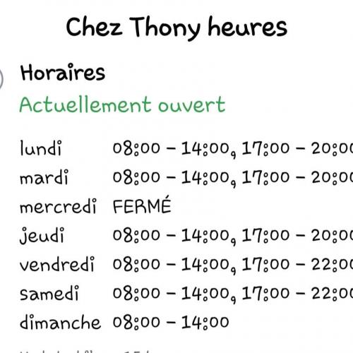 Horaires thony